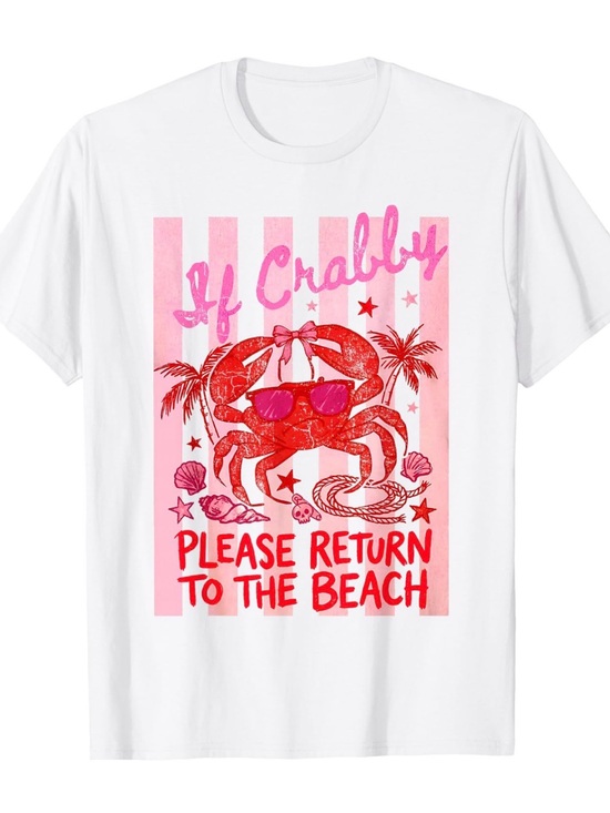 Tops - If Crabby Please Return to the Beach Graphic Tee 🦀